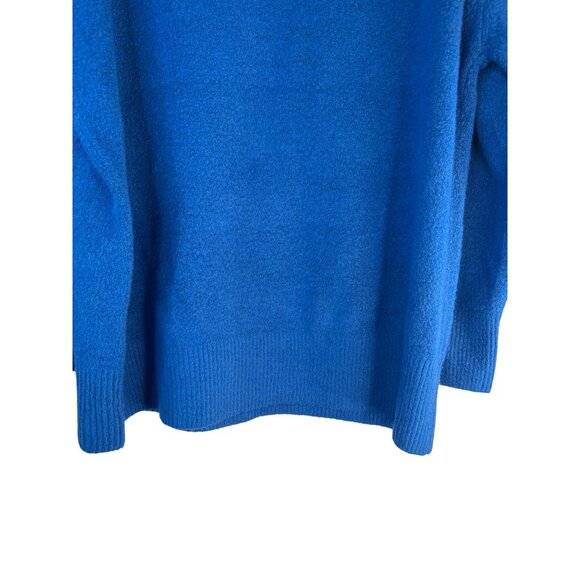 2/$30 ZARA Blue Turtleneck Sweater Small Soft Acrylic Blend Dolman Sleeve Ribbed - Picture 7 of 16